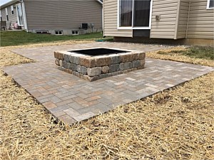 Romanstone Patio with Firepit